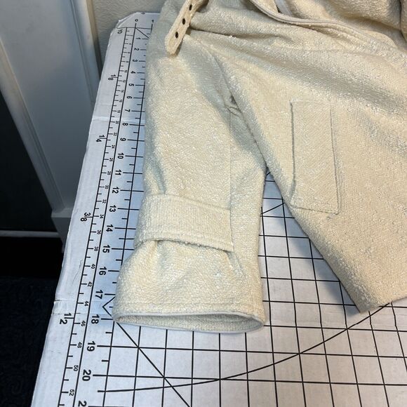 Banana Republic Womens Boucle Tweed Moto Jacket Balmacaan NWT Cream Ivory XS - Picture 10 of 14